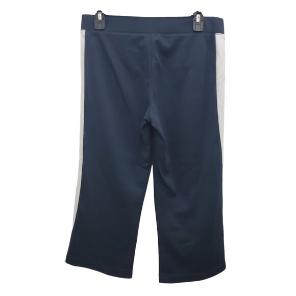 Nike Women's Navy Blue White Stripe Pull On Cropped Leg Athletic Pants S (4-6) - Picture 6 of 6